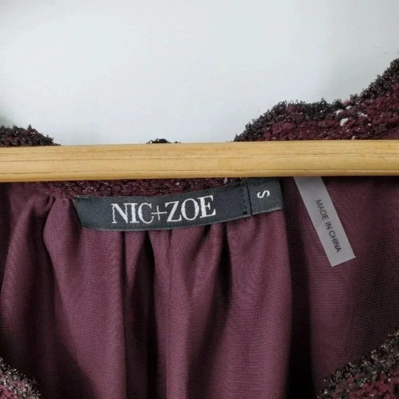 NIC+ZOE Shine On Sweater Winterberry Sparkle NWT - Picture 7 of 8